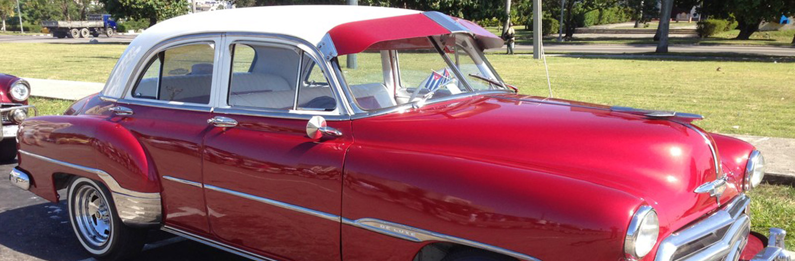 Vintage American Car In Varadero